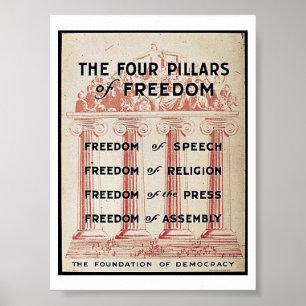 Poster Les quatre piliers de la liberté