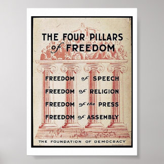 Poster Les quatre piliers de la liberté