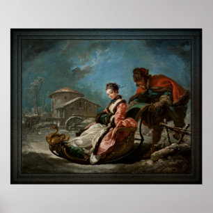 Poster Les quatre saisons par hiver par François Boucher