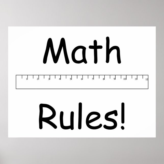 Poster Les règles mathématiques ! (Devant)