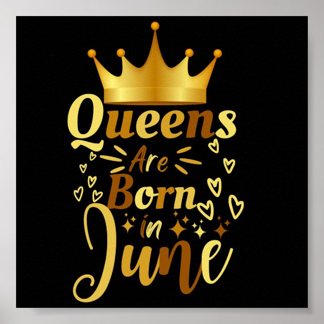 Poster Les Reines D'Anniversaire Sont Nées En Juin (Devant)