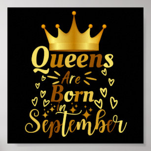 Poster Les Reines D'Anniversaire Sont Nées En Septembre