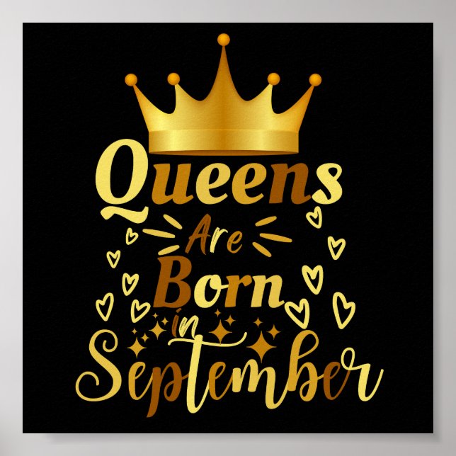 Poster Les Reines D'Anniversaire Sont Nées En Septembre (Devant)