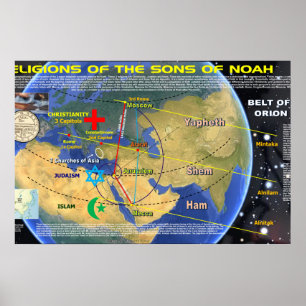 Poster Les religions du fils de Noé