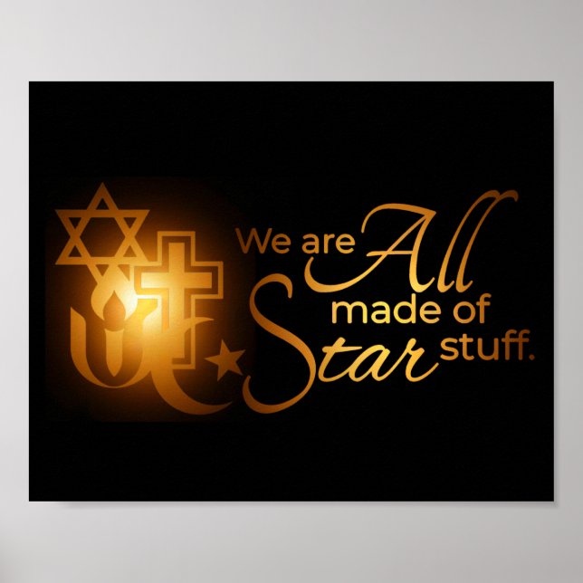 Poster Les religions du monde sont toutes faites d'étoile (Devant)