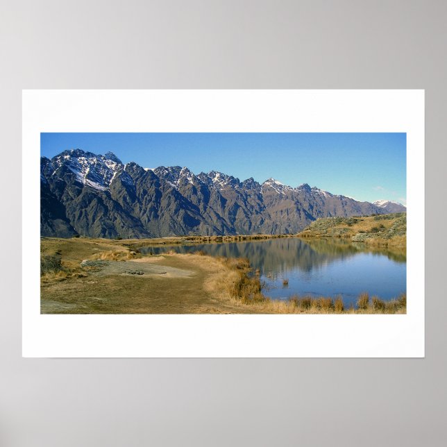 Poster Les Remarkables, Queenstown, Nouvelle-Zélande (Devant)