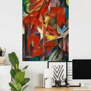 Poster Les renards de Franz Marc