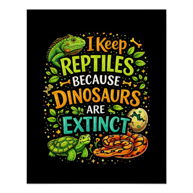 Poster Les reptiles règnent (Devant)