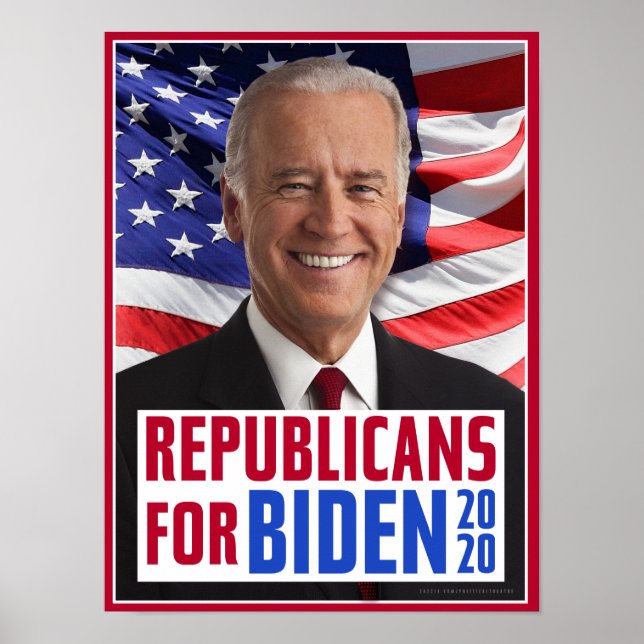Poster Les Républicains pour Joe Biden 2020 Photo du Prés (Devant)