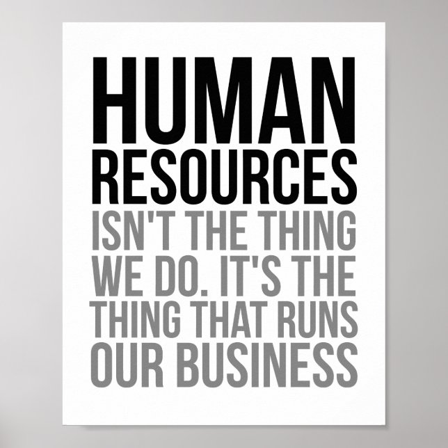 Poster Les ressources humaines ne sont pas ce que nous fa (Devant)