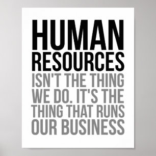 Poster Les ressources humaines n'est pas la chose que