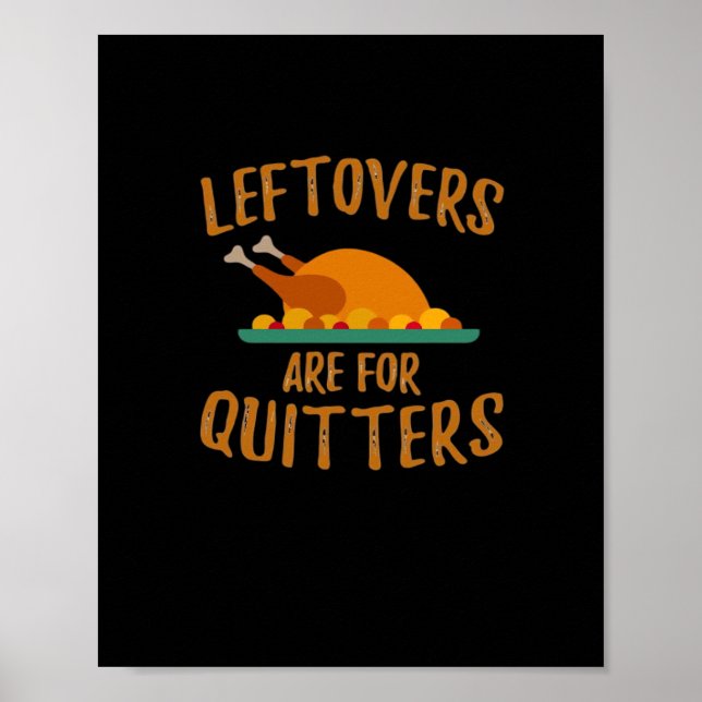 Poster Les Restes De Thanksgiving Sont Pour Quitters Clas (Devant)