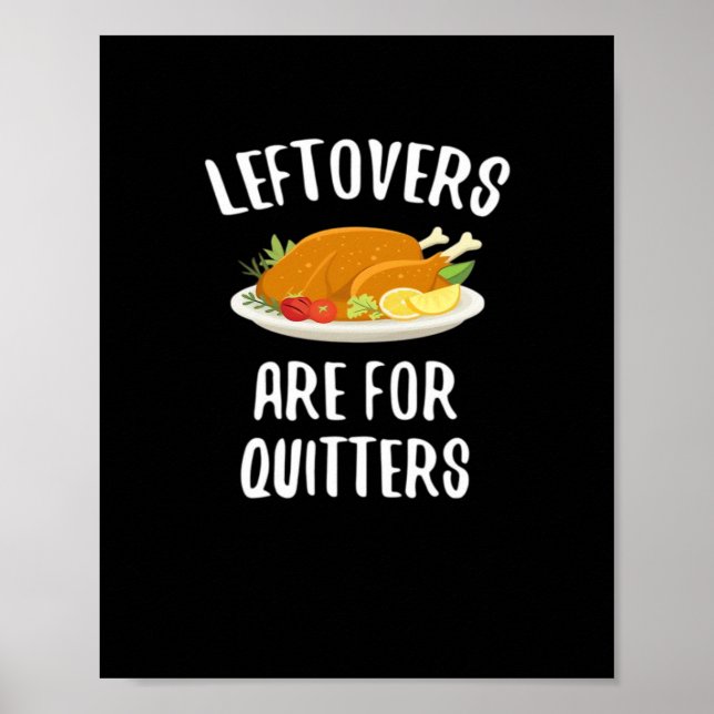Poster Les Restes De Thanksgiving Sont Pour Quitters Clas (Devant)