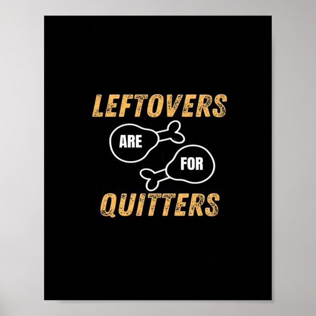 Poster Les restes sont pour Quitters Retro Graphic (Devant)