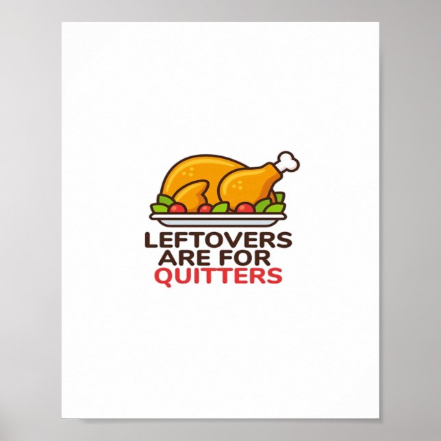 Poster Les Restes Sont Pour Quitters Thanksgiving Fun Cla (Devant)