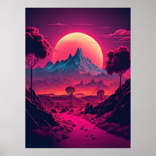 Poster Les rêves cosmiques d'un horizon futuriste (Devant)