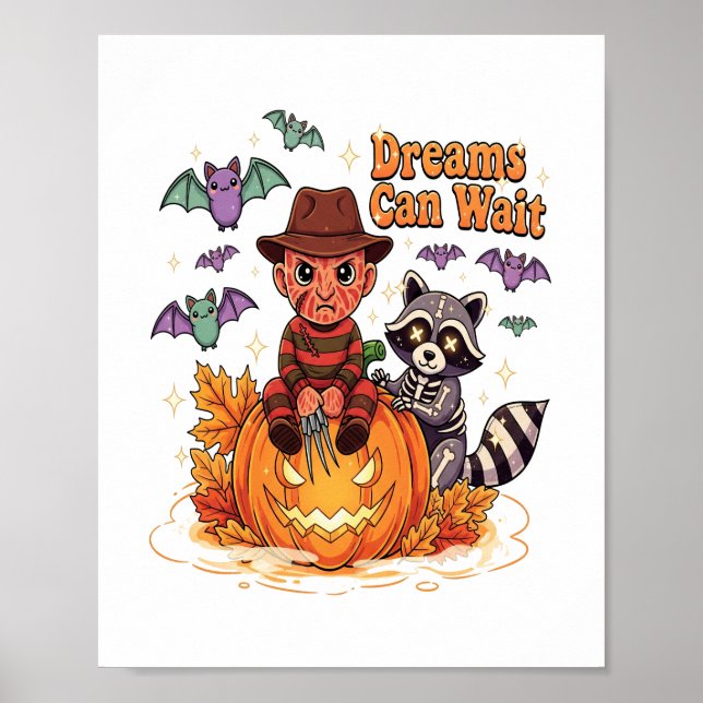 Poster Les rêves d'halloween peuvent attendre le monstre  (Devant)