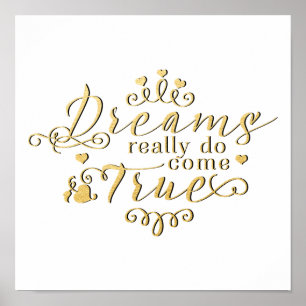 Poster LES RÊVES VRAIMENT NE SONT PAS VRAIS Typographie O