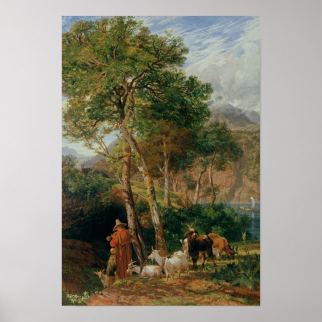 Poster Les rives du lac Lecco (Devant)