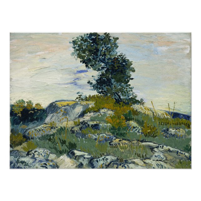 Poster Les Rocks Vincent van Gogh (Devant)