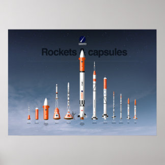 Poster Les roquettes et capsules des suborbitales de Cope