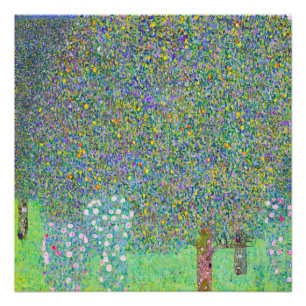 Poster Les Rosiers de Gustav Klimt sous la peinture de l'