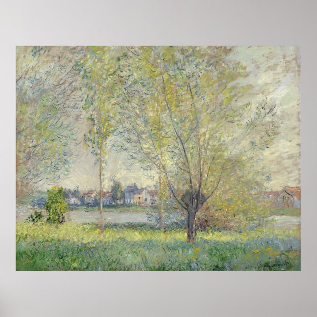 Poster Les saules Claude Monet 1880 (Devant)
