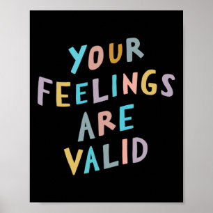 Poster Les sentiments sont valides Sensibilisation à la s