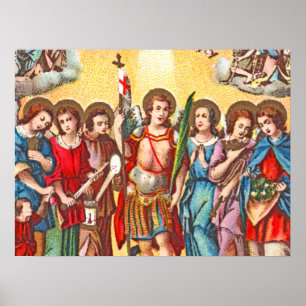 Poster Les Sept Archanges (CP 001; Chromolithographe)