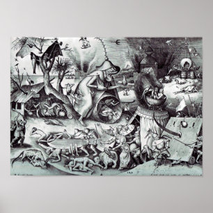 Poster Les Sept Péchés Mortels, Pieter Bruegel