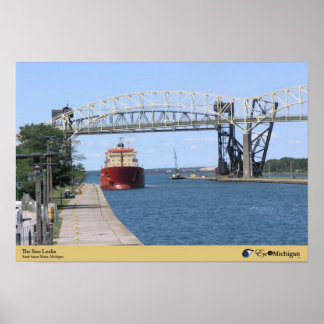 Poster Les Serrures De Soo - Sault Ste. Marie, Michigan