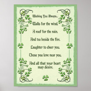 Poster Les shamrocks Vous Souhaitent Toujours...