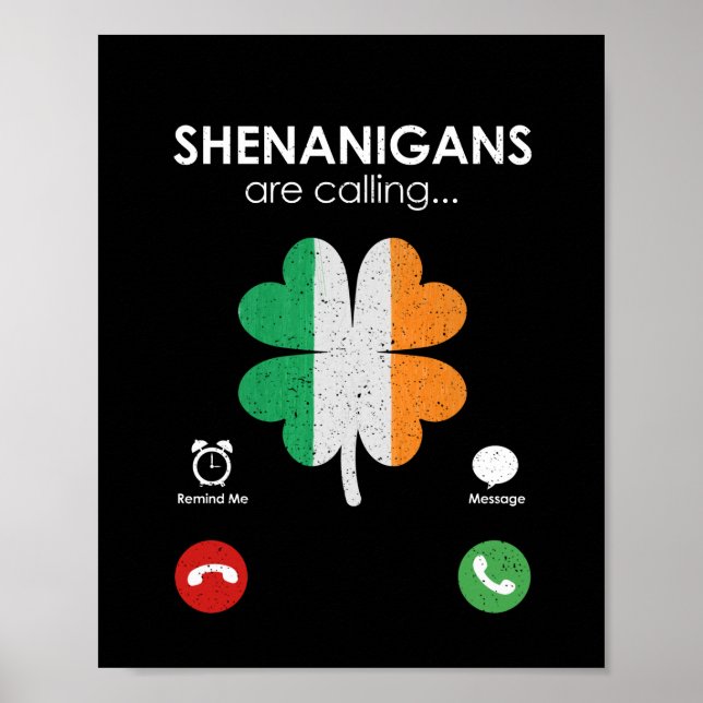 Poster Les Shenanigans appellent la Saint Patrick's Day F (Devant)