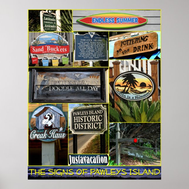 Poster Les signes de l'île de Pawleys (Devant)