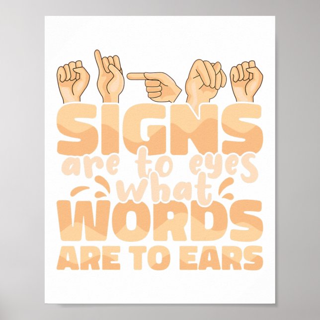 Poster Les signes sont aux yeux ce que les mots sont aux  (Devant)