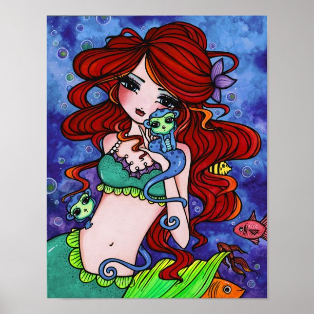 Poster "Les singes marins de Bella" Fairy Mermaid Imagina (Devant)