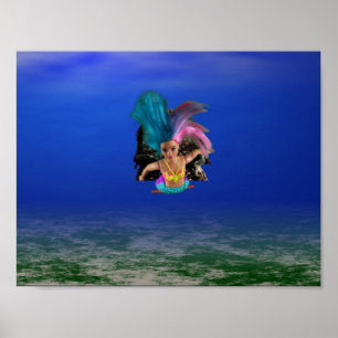 Poster Les sirènes aidant les homards.