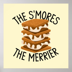 Poster Les S'mores Le Merrier Funny Smores Camper Cadeau