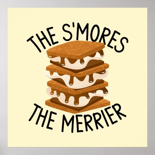 Poster Les S'mores Le Merrier Funny Smores Camper Cadeau (Devant)