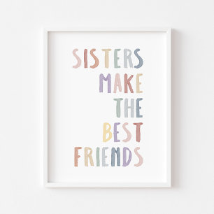 Poster Les soeurs pastel Boho font les meilleurs amis imp