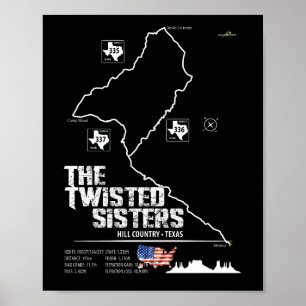 Poster Les Sœurs Tordues Texas USA Moto 02