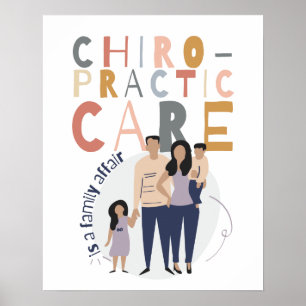 Poster Les soins chiropratiques sont une affaire de famil