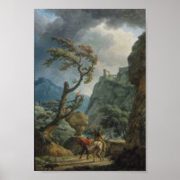 Les soldats dans une gorge de montagne (1789) Post