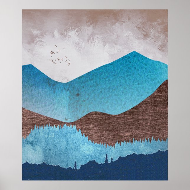 Poster Les sommets Blue Mountain (Devant)