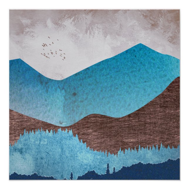 Poster Les sommets Blue Mountain (Devant)