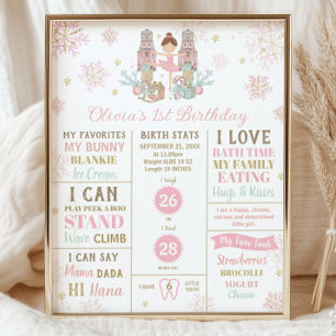 Poster Les statistiques de naissance du 1er anniversaire