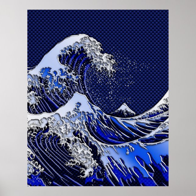 Poster Les styles de fibre de carbone chromée de la Grand (Devant)