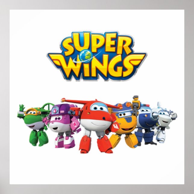 Poster Les superwings dessins animés enfants montrent le  (Devant)