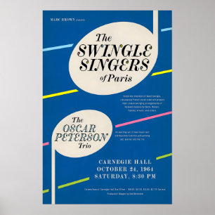 Poster Les Swingle Singers - Trio jazz Oscar Peterson