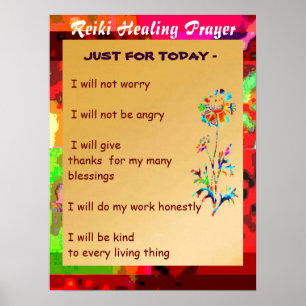 Poster Les symboles du maître curatif de REIKI Karuna